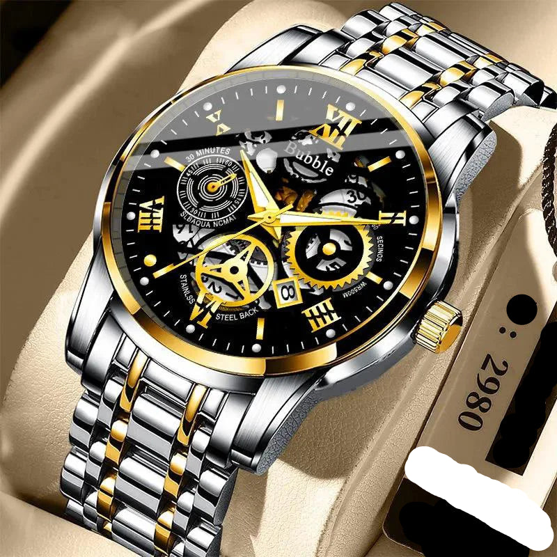 Droisum Watch For Men Trendy High end Light Luxury Versatile Quartz Wristwatches Waterproof