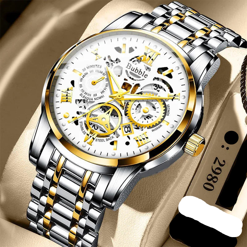 Droisum Watch For Men Trendy High end Light Luxury Versatile Quartz Wristwatches Waterproof